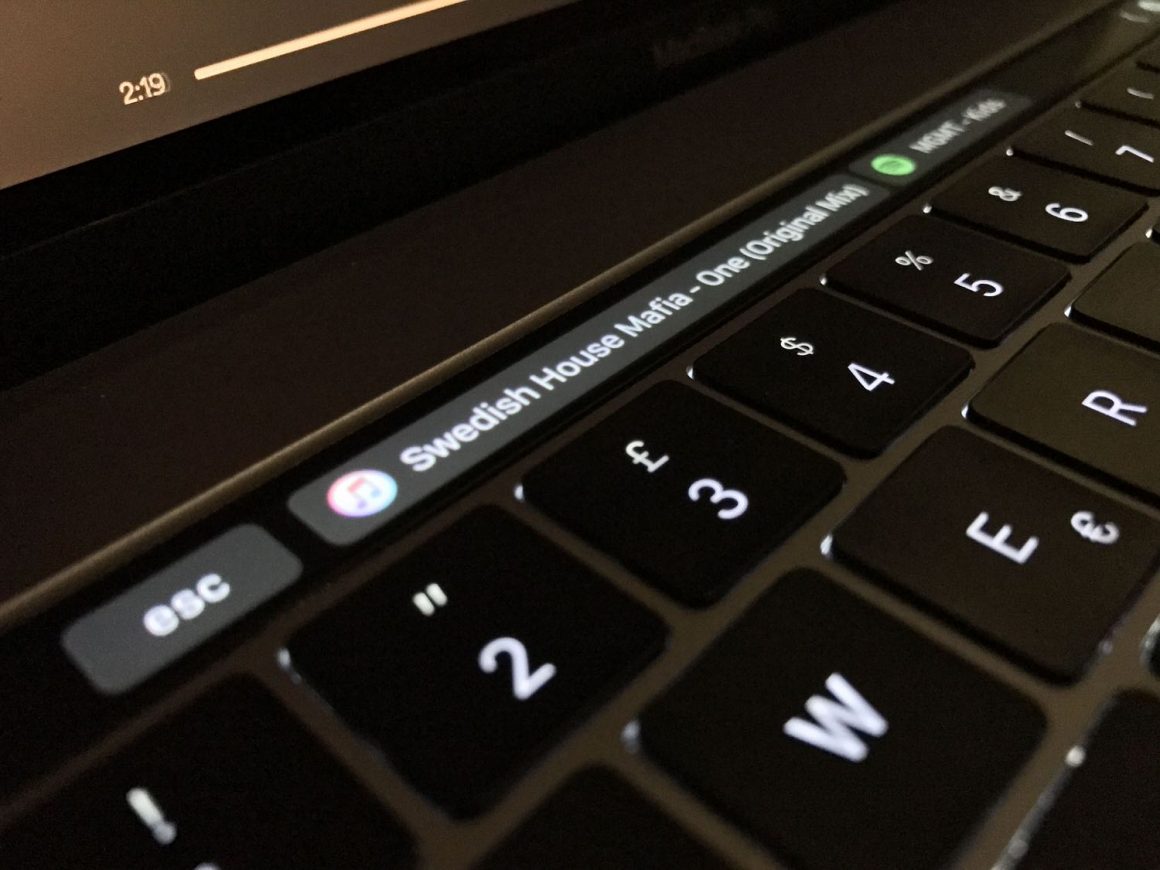 macbook pro touch bar spotify